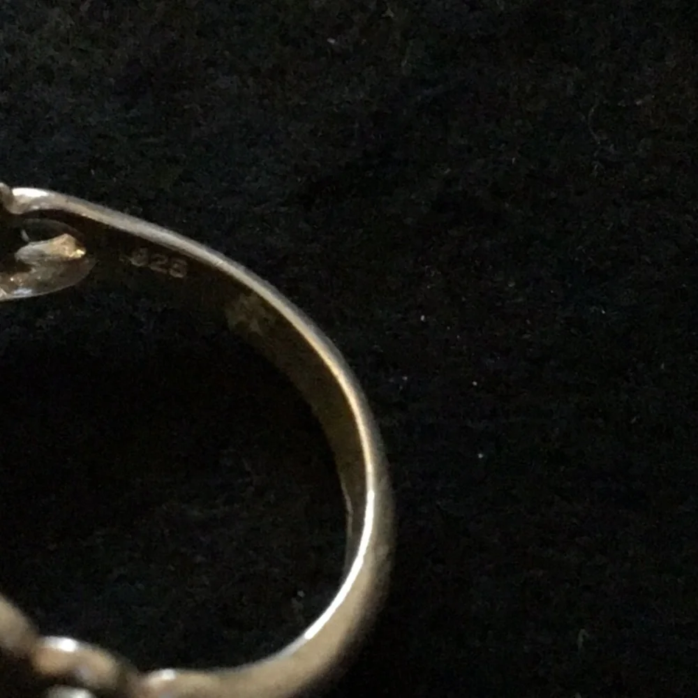 Genuine Turquoise & .925 Sterling Silver Scroll Ring Size 10 - Picture 5 of 8